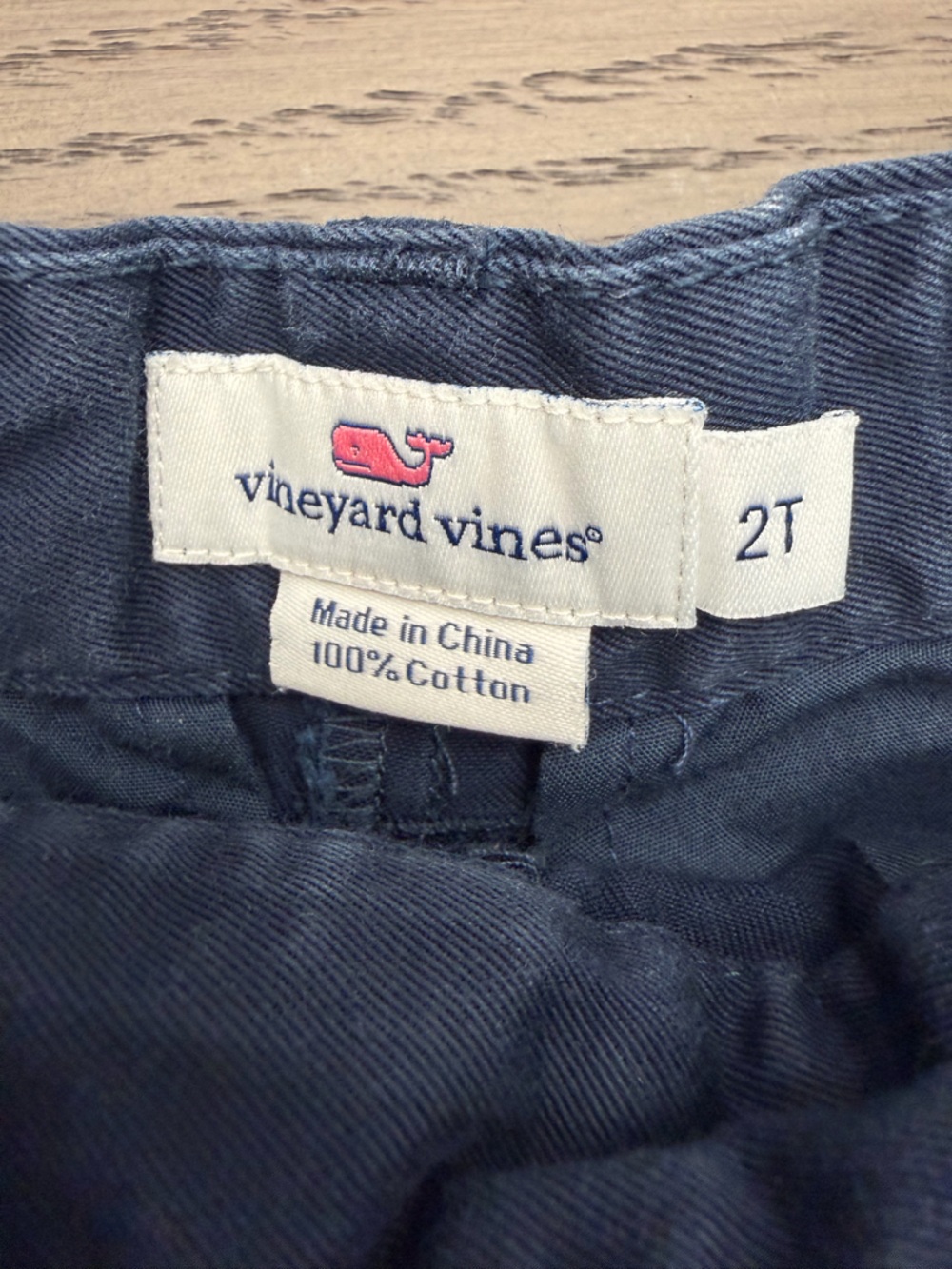 Vineyard Vines Girls 2T Shorts Navy Pink Whale Print Chino - Picture 3 of 5